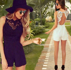 HOT BACKLESS LACE ROMPER