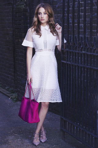 CUTE FRESH HOT WHITE DRESS