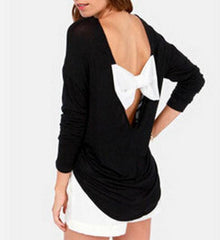 CUTE BACKLESS BOW SHIRT TOP