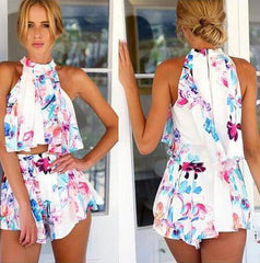 HOT TWO PIECE FLORAL DRESS SUIT