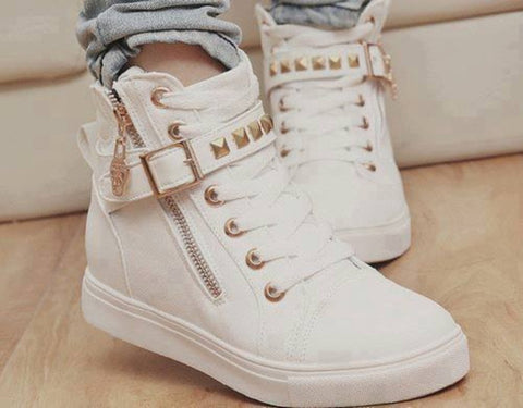 CUTE FASHION HOT ZIPPER CANVAS SHOES